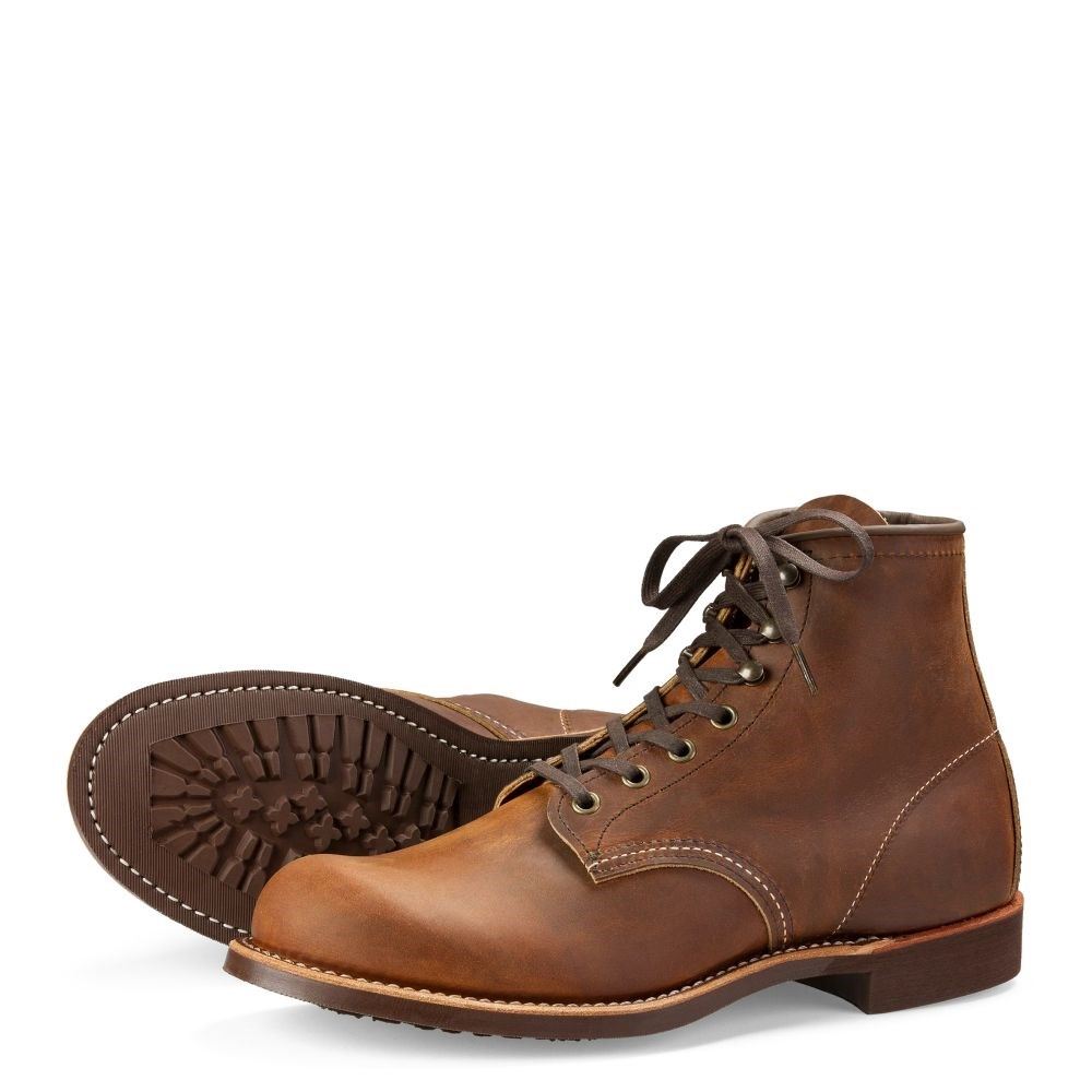 Red Wing Blacksmith 6-Inch Boot in Copper Rough & Tough Leather Mens Heritage Boots Brown - Style 3343
